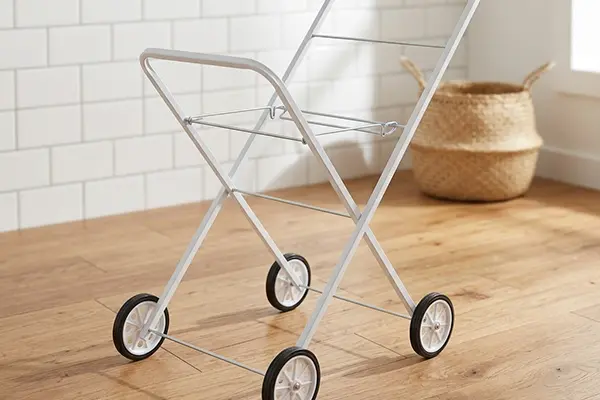 Comment le chariot de lavage de linge pliant à tube rond simplifie-t-il la logistique de blanchisserie pour les hôtels et les dortoirs ?