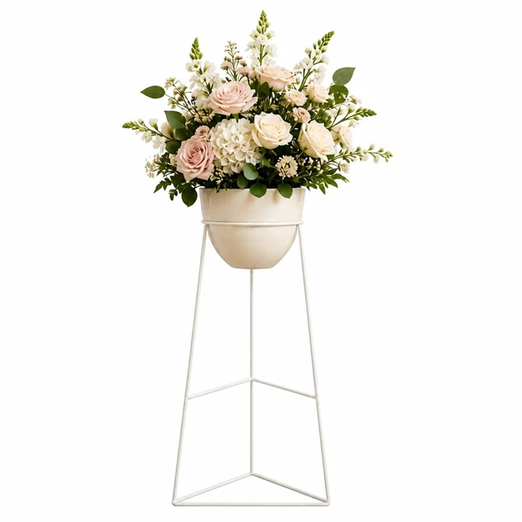 Présentoir à fleurs et support à plantes en métal pour mariage en intérieur