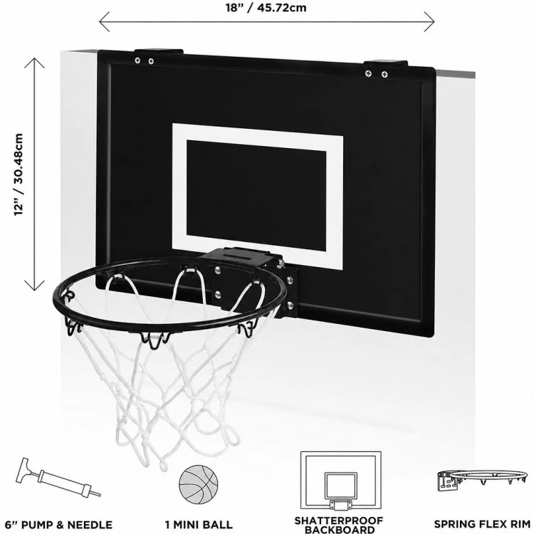 Mini panier de basket-ball au-dessus de la porte