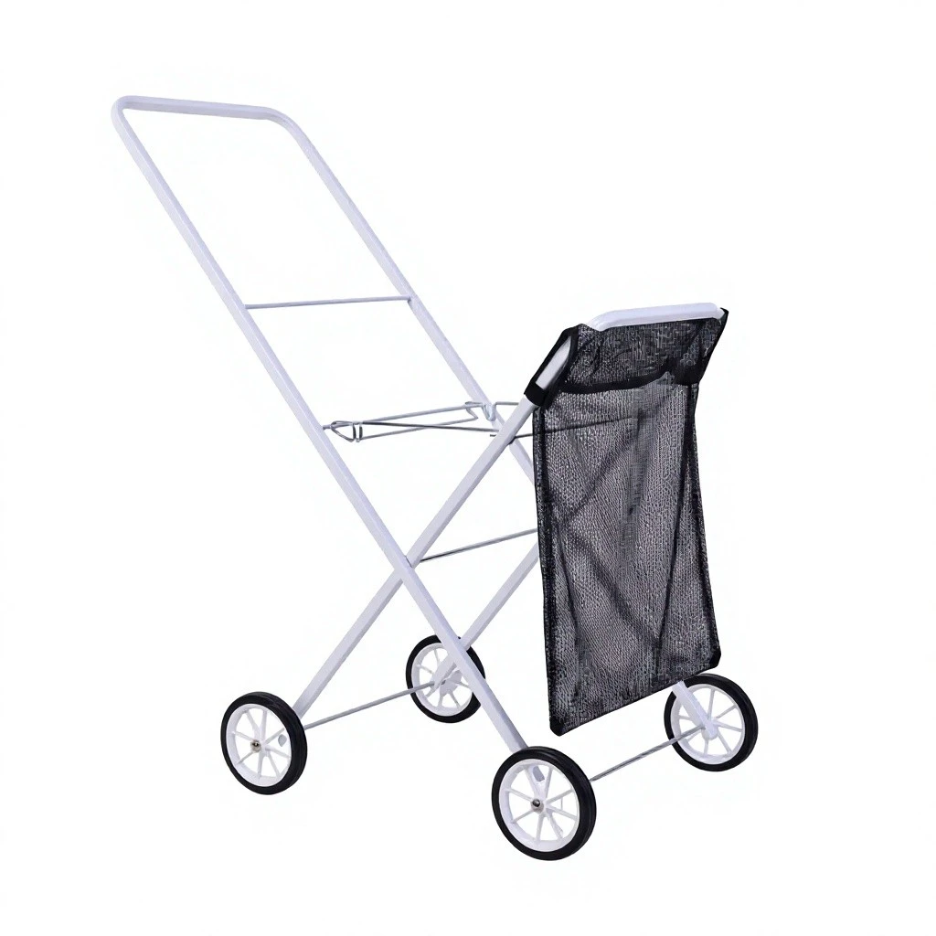 Chariot à linge pliable en métal à tube carré